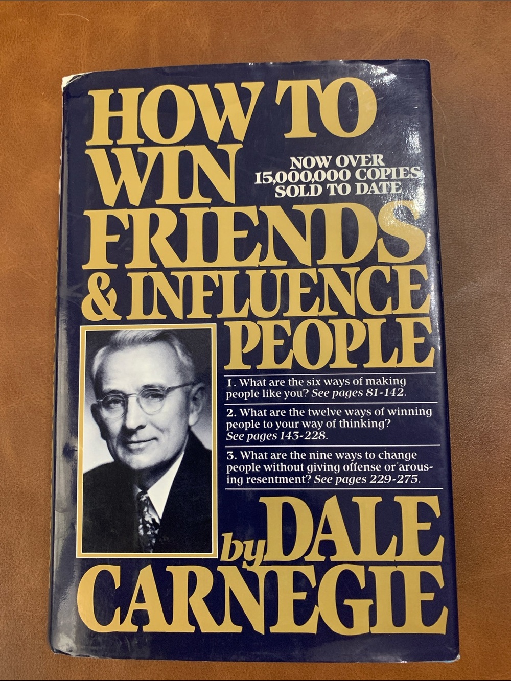How to Win Friends & Influence People by Dale Carnegie - Navy & Gold Cover